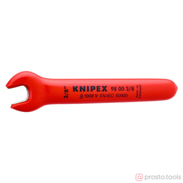 Изображение Ключ рожковый односторонний 3/8" до 1000В //KNIPEX