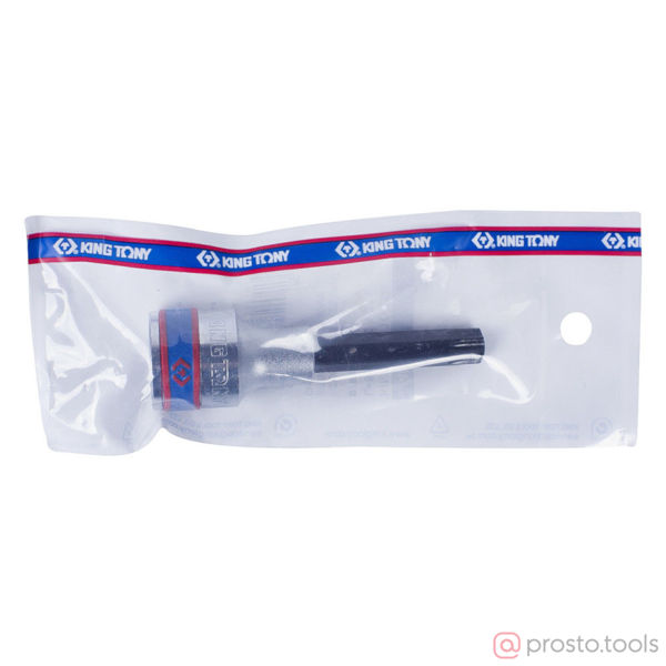 Изображение Головка торц. 1/2" T50 TORX Tampered L=80мм с отверстием (KING TONY)