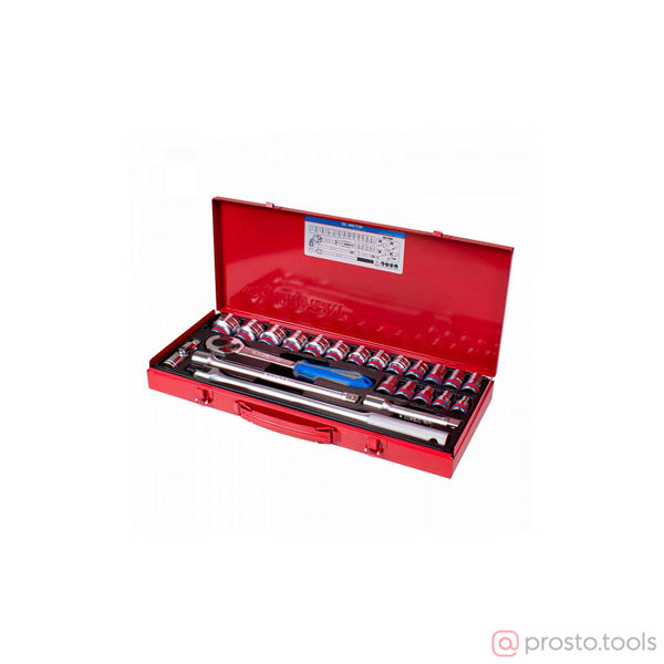 Изображение Набор головок 1/2" 5/16"-1-1/4" 6-гран. 23 предметов //KING TONY