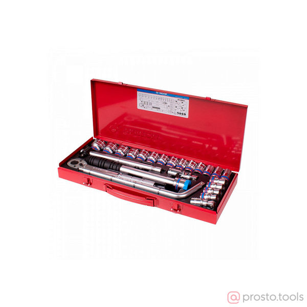 Изображение Набор головок 1/2" 10-32 мм 6-гран. 24 предметов (аналог 4533MR) //KING TONY