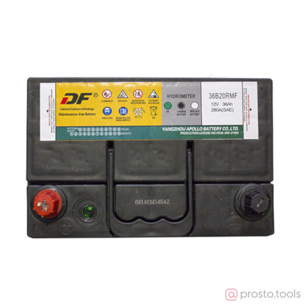 Изображение Аккумулятор 12,0V 36,0Ач DG10000E/DG10000E-3/DG6501ES (12V 36Ач 196/128/220мм) //CHAMPION
