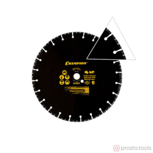 Изображение Диск алмазный CHAMPION спасательный PRO 350/25,4/4 V-tech Multi Purpose (многофункциональный)