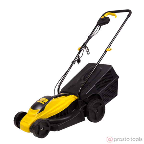 Изображение Газонокосилка эл. CHAMPION EM3110 (1000Вт пласт.травосб. 30л ширина 320мм 20-60мм, 6,8кг)