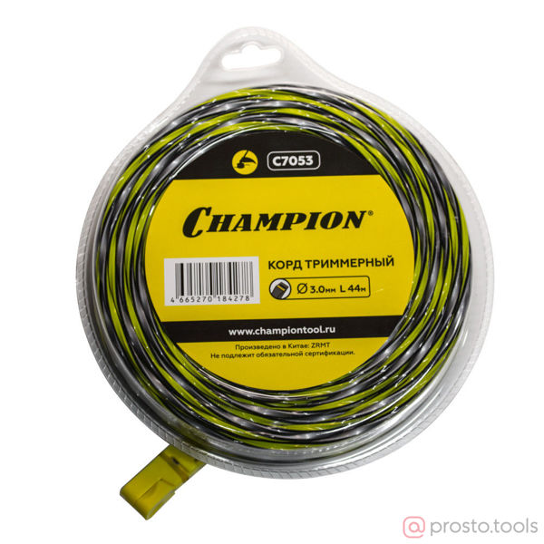 Изображение Леска для триммера 3,0мм 44м витой квадрат Tornado //CHAMPION