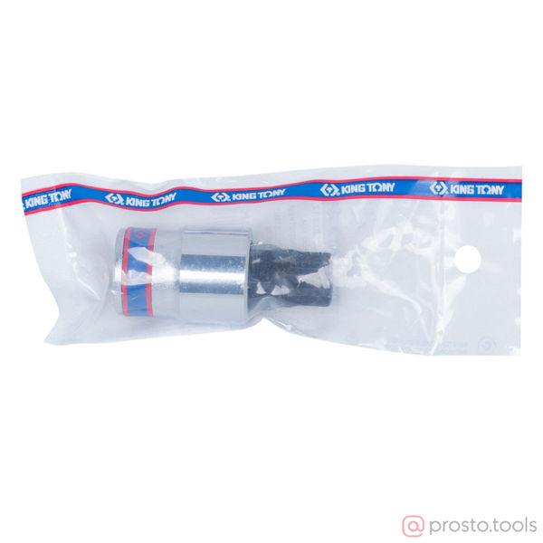 Изображение Головка ударная 1/2" M18 SPLINE L= 66мм с отверстием (KING TONY)