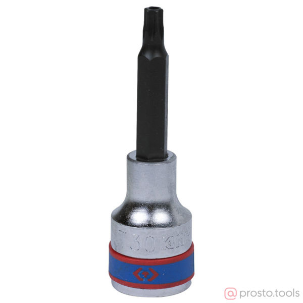 Изображение Головка торц. 1/2" T30 TORX Tampered L=80мм с отверстием (KING TONY)