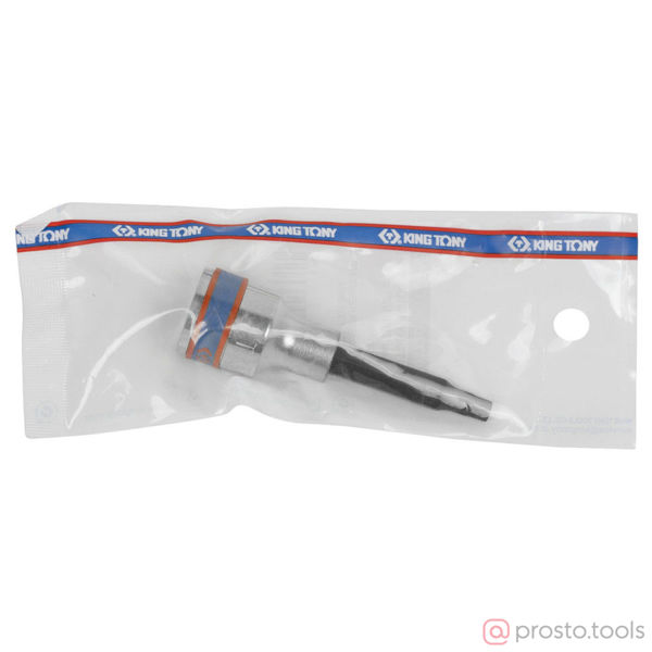 Изображение Головка торц. 1/2" T30 TORX Tampered L=80мм с отверстием (KING TONY)