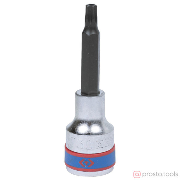 Изображение Головка торц. 1/2" T30 TORX Tampered L=80мм с отверстием (KING TONY)