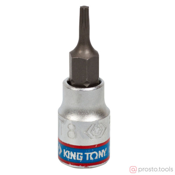 Изображение Головка торц. 1/4" T8 TORX L= 37мм (KING TONY)