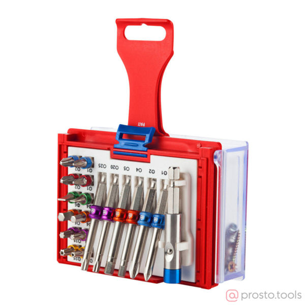 Изображение Набор вставок (бит) 1/4" TORX, HEX, PZ, PH, SLOT, 19 пред. (МАСТАК)