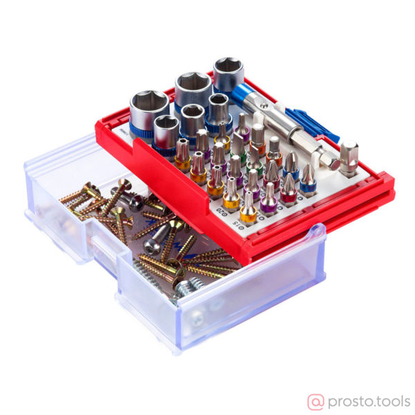 Изображение Набор вставок (бит) 1/4" TORX, HEX, PZ, PH, SLOT, 28 пред. (МАСТАК)