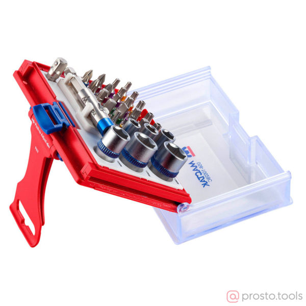 Изображение Набор вставок (бит) 1/4" TORX, HEX, PZ, PH, SLOT, 28 пред. (МАСТАК)