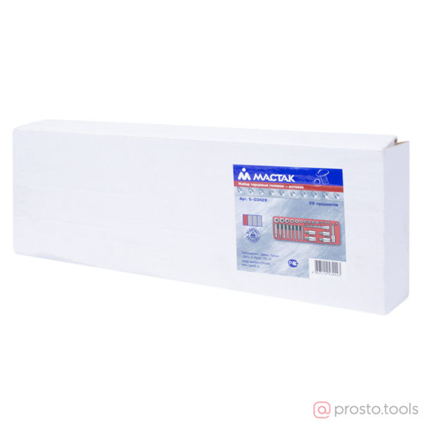 Изображение Набор головок 1/4"&3/8"&1/2" Е4-Е24 TORX и насадок в ложементе 28 предметов //МАСТАК