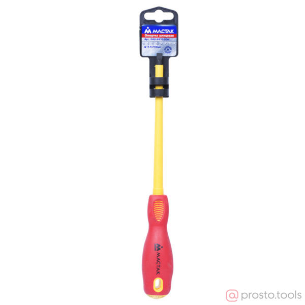 Изображение Отвертка шлицевая 150х6,5 (до 1000В) (МАСТАК)