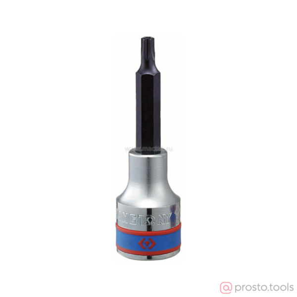 Изображение Головка торц. 1/2" T60 TORX Tampered L=80мм с отверстием (KING TONY)
