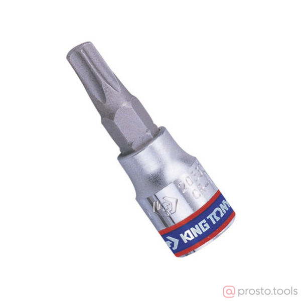 Изображение Головка торц. 1/4" T15 TORX Tampered L= 37мм с отверстием (KING TONY)