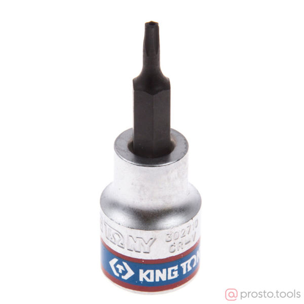 Изображение Головка торц. 3/8" T10 TORX Tampered L= 50мм с отверстием (KING TONY)