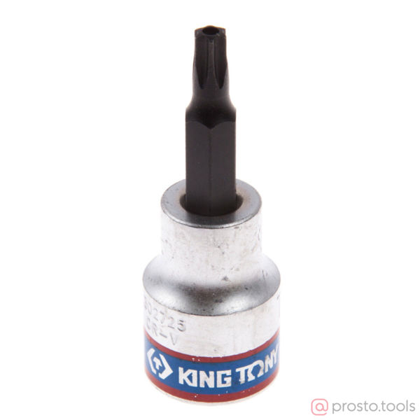 Изображение Головка торц. 3/8" T25 TORX Tampered L= 50мм с отверстием (KING TONY)