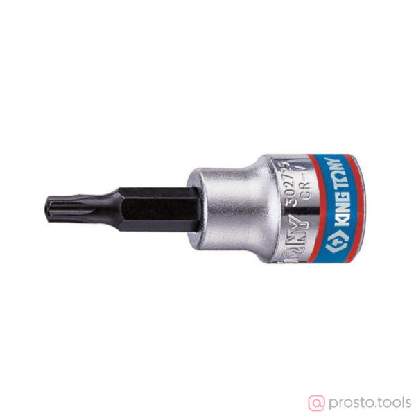 Изображение Головка торц. 3/8" T30 TORX Tampered L= 50мм с отверстием (KING TONY)