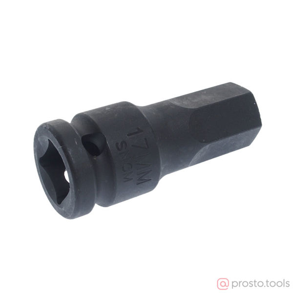 Изображение Головка ударная со вставкой HEX 1/2" H17 диаметр 25 длина 60мм //JTC