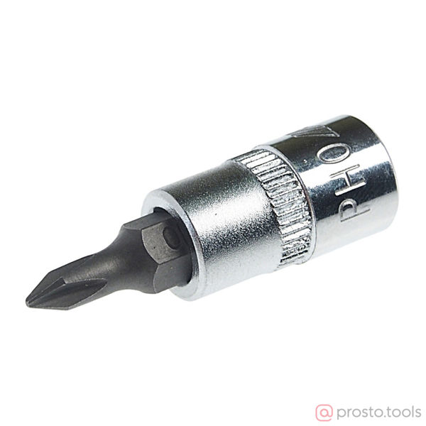 Изображение Головка со вставкой PHILIPS 1/4" PH0 длина 37мм //JTC