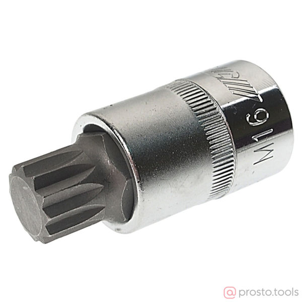 Изображение Головка со вставкой SPLINE 1/2" M16 длина 55мм //JTC