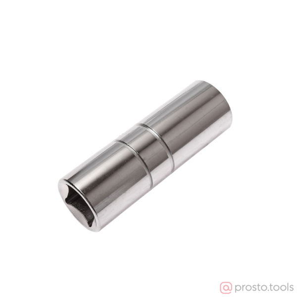 Изображение Головка свечная 1/2" 16мм с резиновым фиксатором 6-гранная //JTC