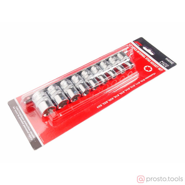 Изображение Набор головок торцевых TORX 1/2" E10-E24 9 предметов JTC /1/6/24