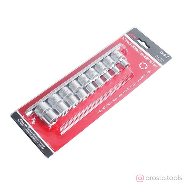 Изображение Набор головок торцевых TORX 1/2" E10-E24 9 предметов JTC /1/6/24