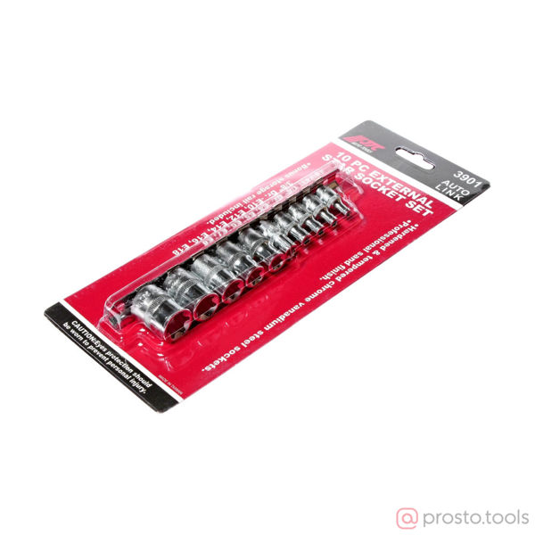 Изображение Набор головок торцевых TORX 1/4-3/8", E4-E18 10 предметов JTC /1/10/40