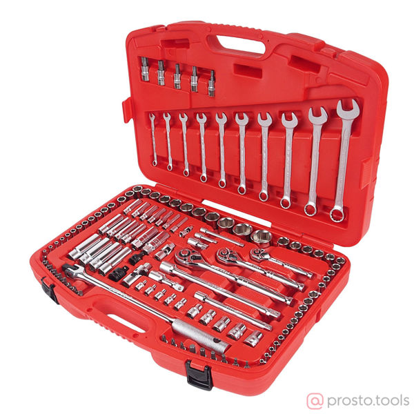 Изображение Набор инструментов 1/4" & 3/8" & 1/2" 6-гранный (в кейсе) 123 предмета JTC /1
