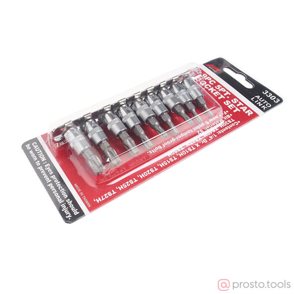 Изображение Набор насадок TORX 5-гранных 1/4" TS10H-TS50H 9шт JTC /1/10/60