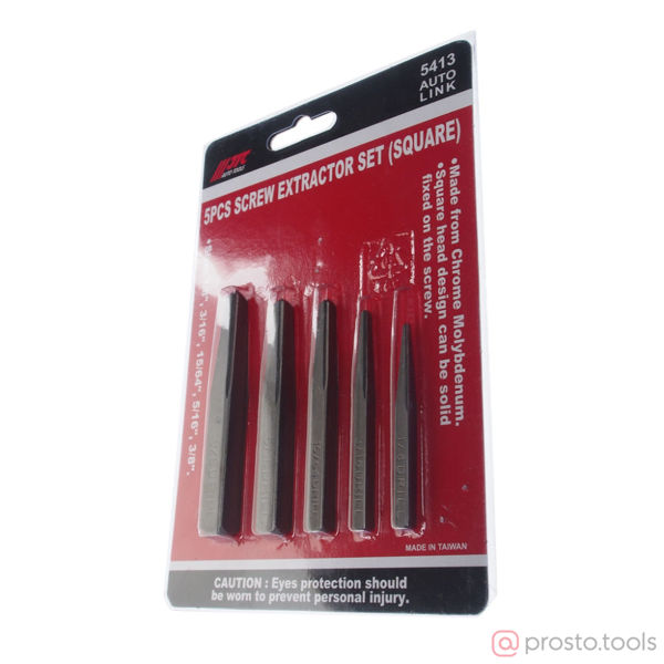Изображение Набор развёрток (5 предметов) 1/8", 3/16", 15/64", 5/16", 3/8" Cr-Mo JTC /1