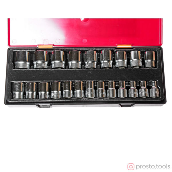 Изображение Набор головок 12-гранных 1/2" 8-32мм (в кейсе) 22шт JTC /1
