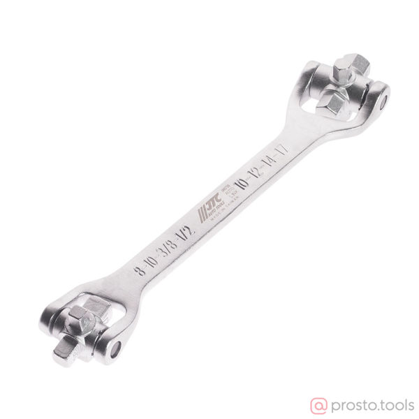 Изображение Ключ для маслосливных пробок 8 в 1 (S8, S10, S3/8", S1/2", H10, H12, H14, H17) JTC /1