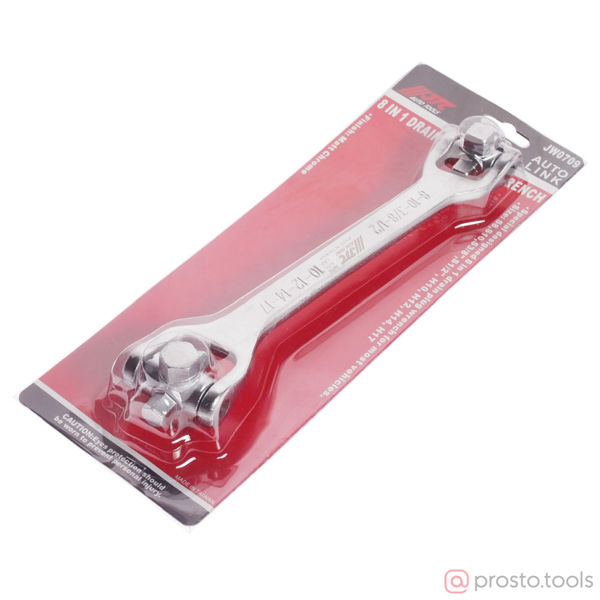 Изображение Ключ для маслосливных пробок 8 в 1 (S8, S10, S3/8", S1/2", H10, H12, H14, H17) JTC /1