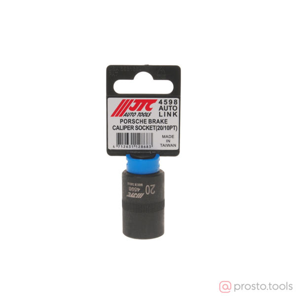 Изображение Головка для демонтажа суппортов на PORSCHE 1/2" DR, 20 ммx10PT, 38 мм. (длина) JTC /1