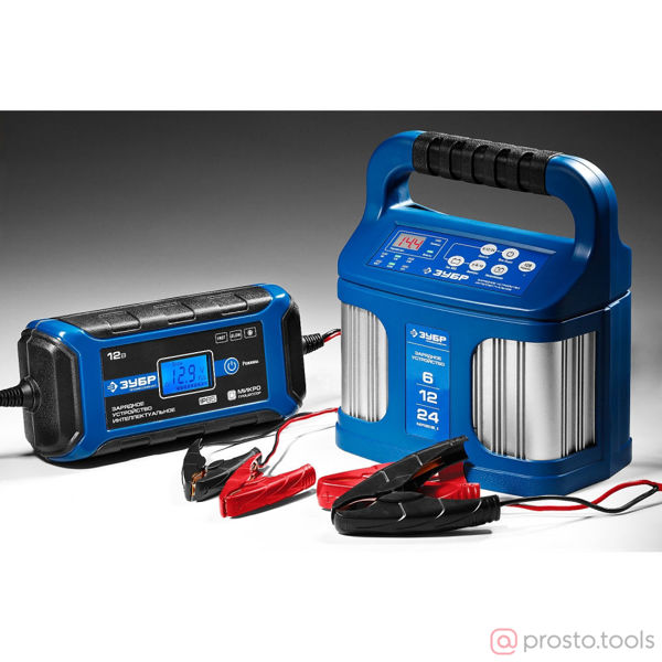 Изображение Зарядное устройство 12В, 12А, автомат, "ПРОФЕССИОНАЛ", IP65, AGM, GEL, WET //ЗУБР