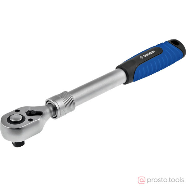 Изображение Трещотка 1/2" "ЭКСПЕРТ" телескопич, Cr-V, 72 зубца, хром