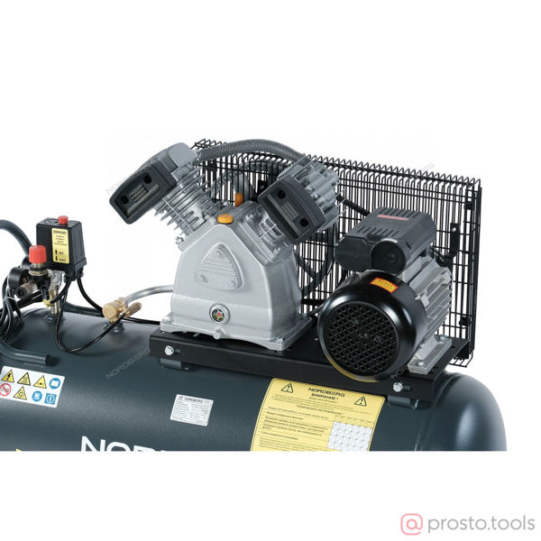 Изображение Компрессор ременной NCP100/420A 220В, ресив. 100л, 420л/мин //NORDBERG
