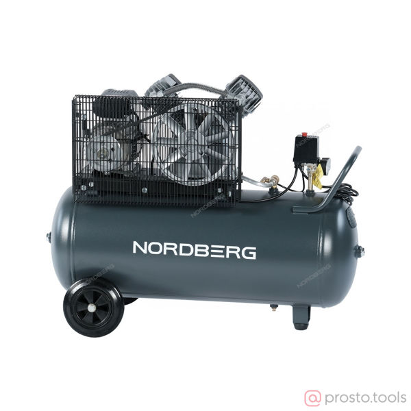 Изображение Компрессор ременной NCP100/420 380В, ресив. 100л, 420л/мин //NORDBERG