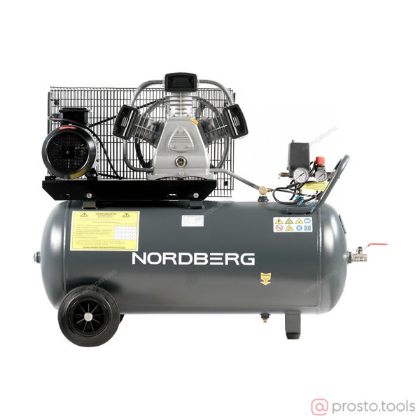 Изображение Компрессор ременной NCP100/580 380В, ресив. 100л, 580л/мин //NORDBERG