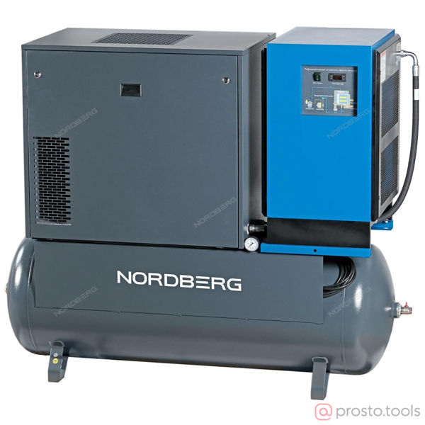 Изображение Компрессор винтовой NCS500/1400-10D 11кВт, 10Бар, 1400л/мин, ресивер 500л, осушитель //NORDBERG