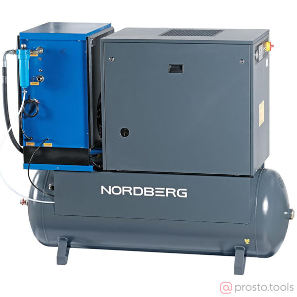 Изображение Компрессор винтовой NCS500/1400-10D 11кВт, 10Бар, 1400л/мин, ресивер 500л, осушитель //NORDBERG