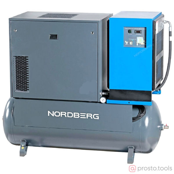 Изображение Компрессор винтовой NCA500/1450-16D 15кВт, 16Бар, 1450л/мин, ресивер 500л, осушитель //NORDBERG