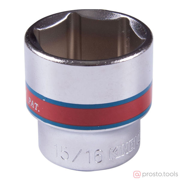 Изображение Головка торц. дюйм. 3/8" 15/16" 6-гран. //KING TONY