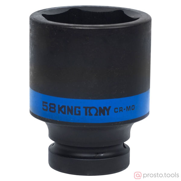 Изображение Головка ударная 1" 58мм 6-гран. глубокая //KING TONY