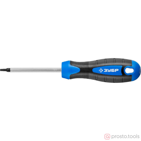 Изображение Отвертка Torx 75мм T10 магнитный наконечник 2-х комп. рукоятка (ЗУБР)