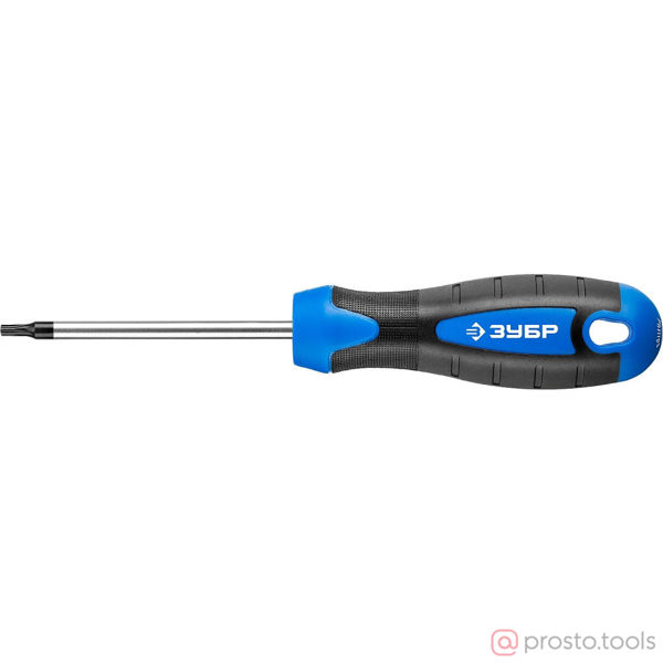 Изображение Отвертка Torx 75мм T15 магнитный наконечник 2-х комп. рукоятка (ЗУБР)