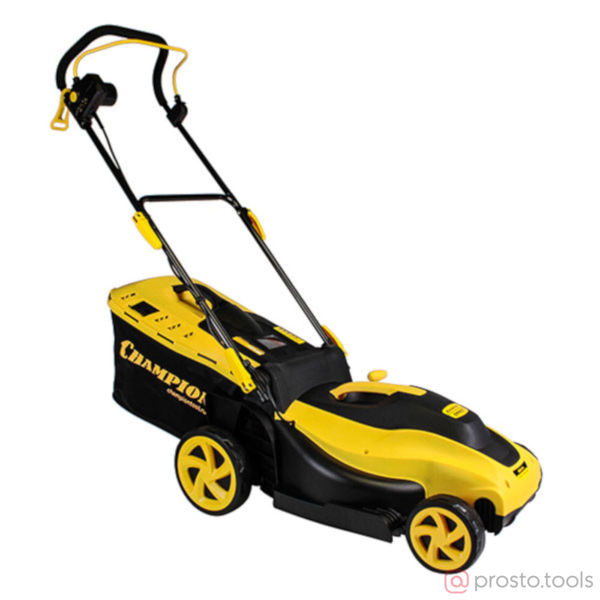Изображение Газонокосилка эл. CHAMPION EM4217 (1,8 кВт пласт+ткань травосб. 50л шир.420мм выс.20-70мм, 12,5кг)
